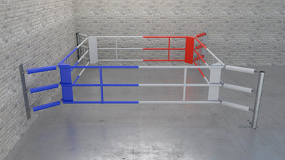 Ring de boxe au sol avec mur de boxe à 3 cordes - BRF-NF3W - Fighter Sport