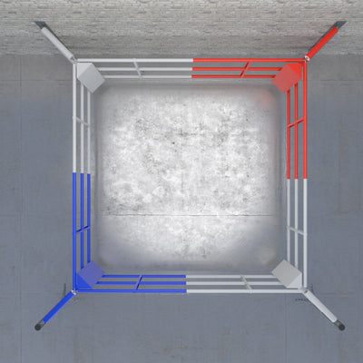 Ring de boxe au sol Fighter Wall II avec 3 cordes - BRF-NF2W - Fighter Sport