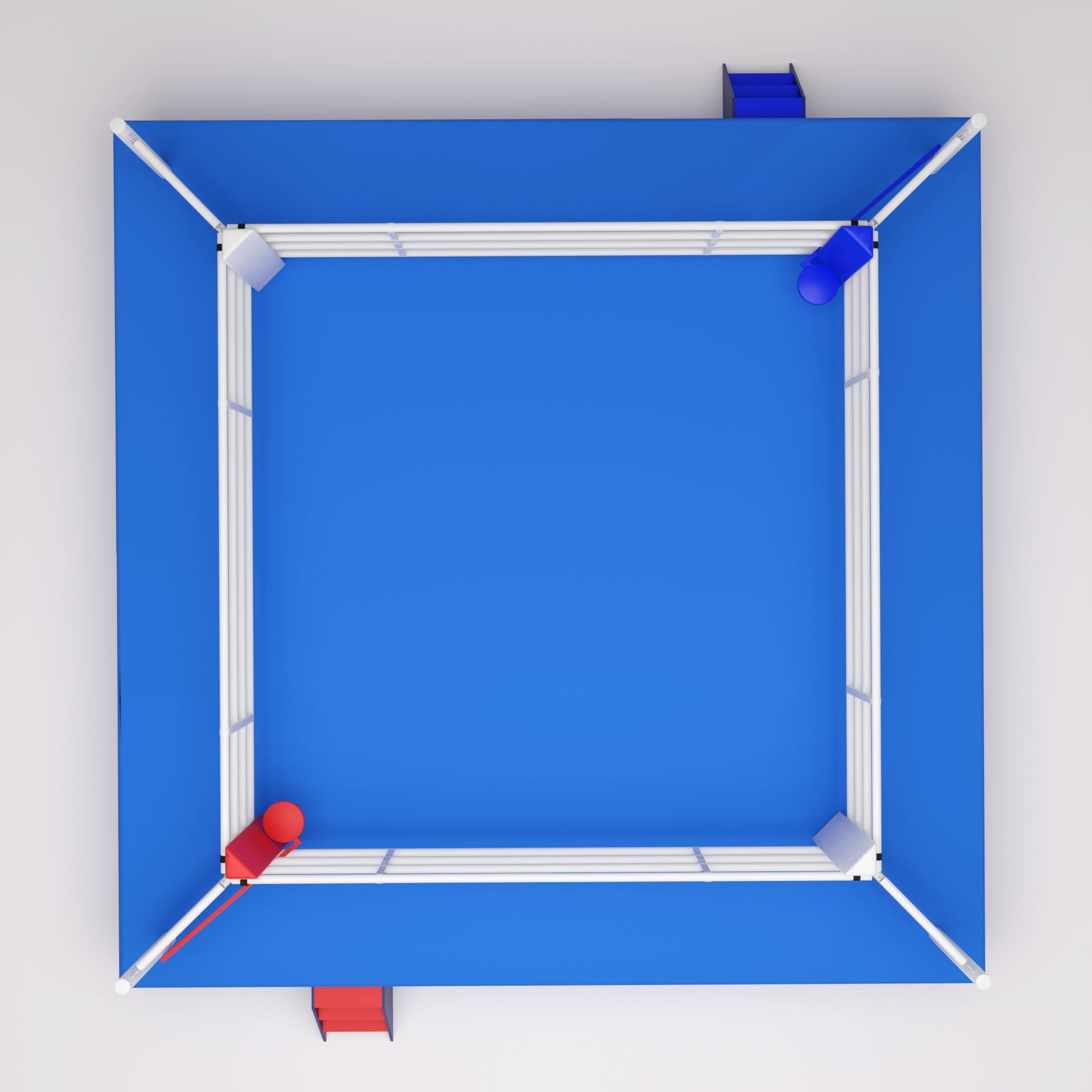 Ring de boxe 7,8 x 7,8 m selon les règles AIBA - BRCP75-4 - Fighter Sport