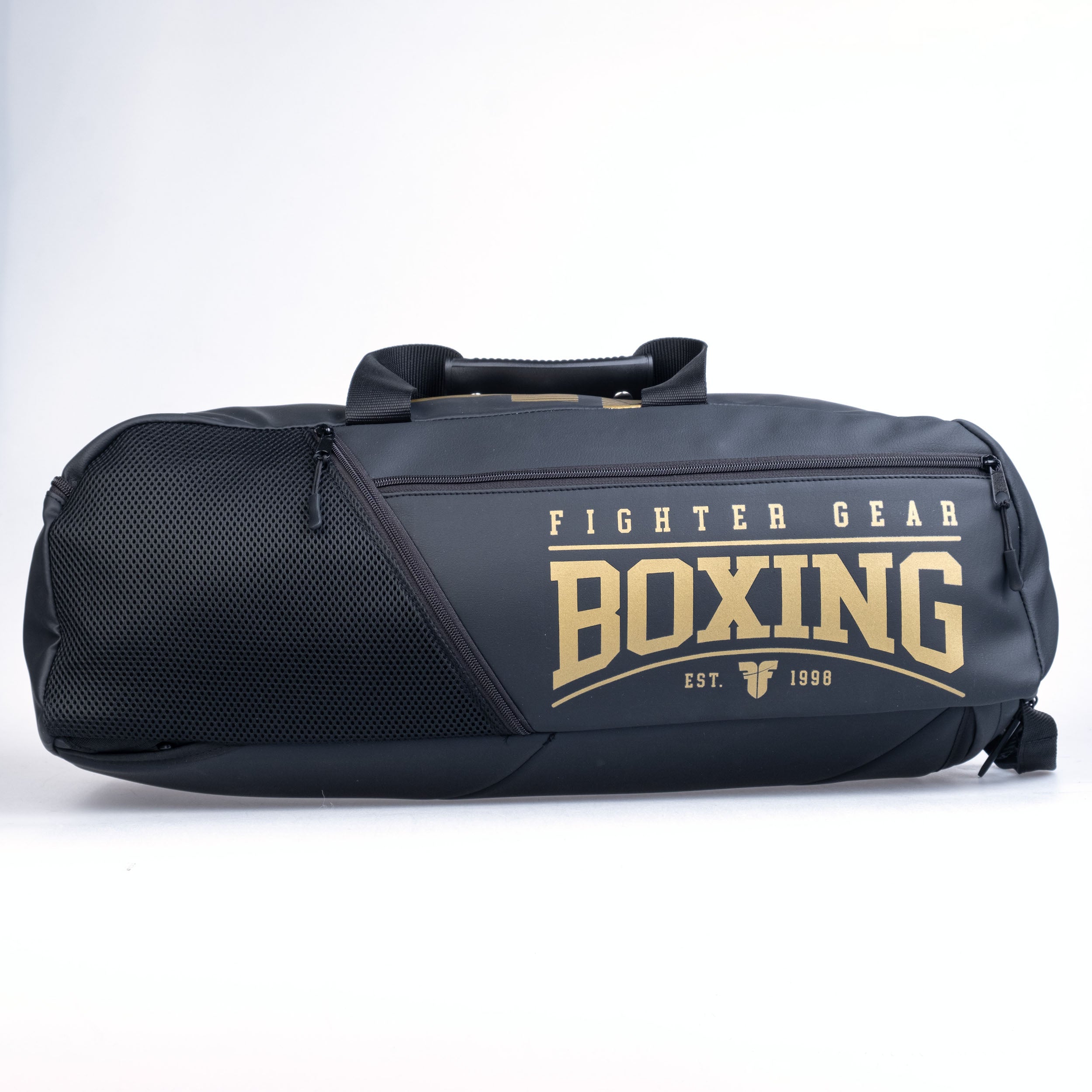 Sac de sport de boxe Fighter noir/doré similicuir - Fighter Sport