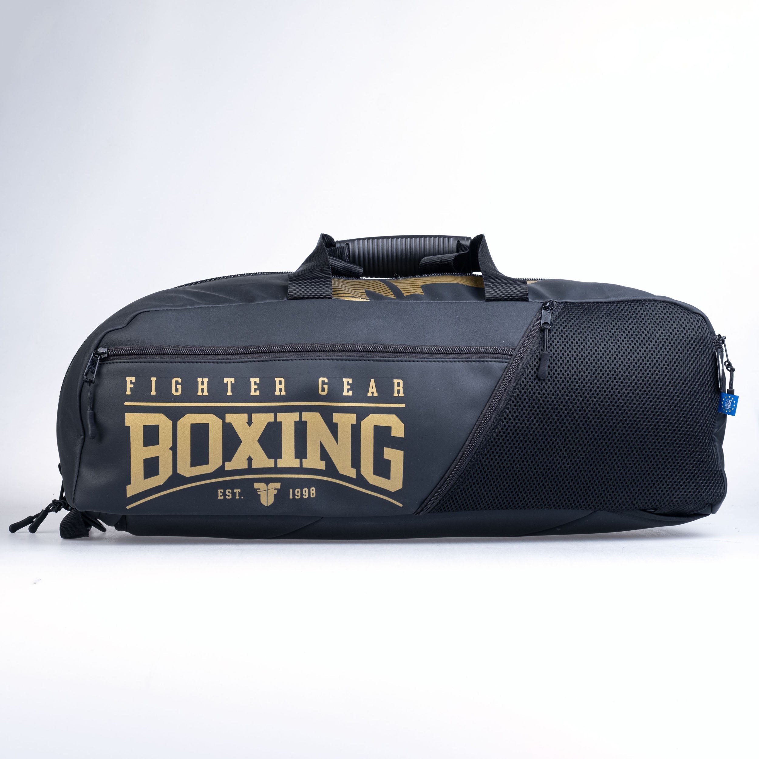 Sac de sport de boxe Fighter noir/doré similicuir - Fighter Sport
