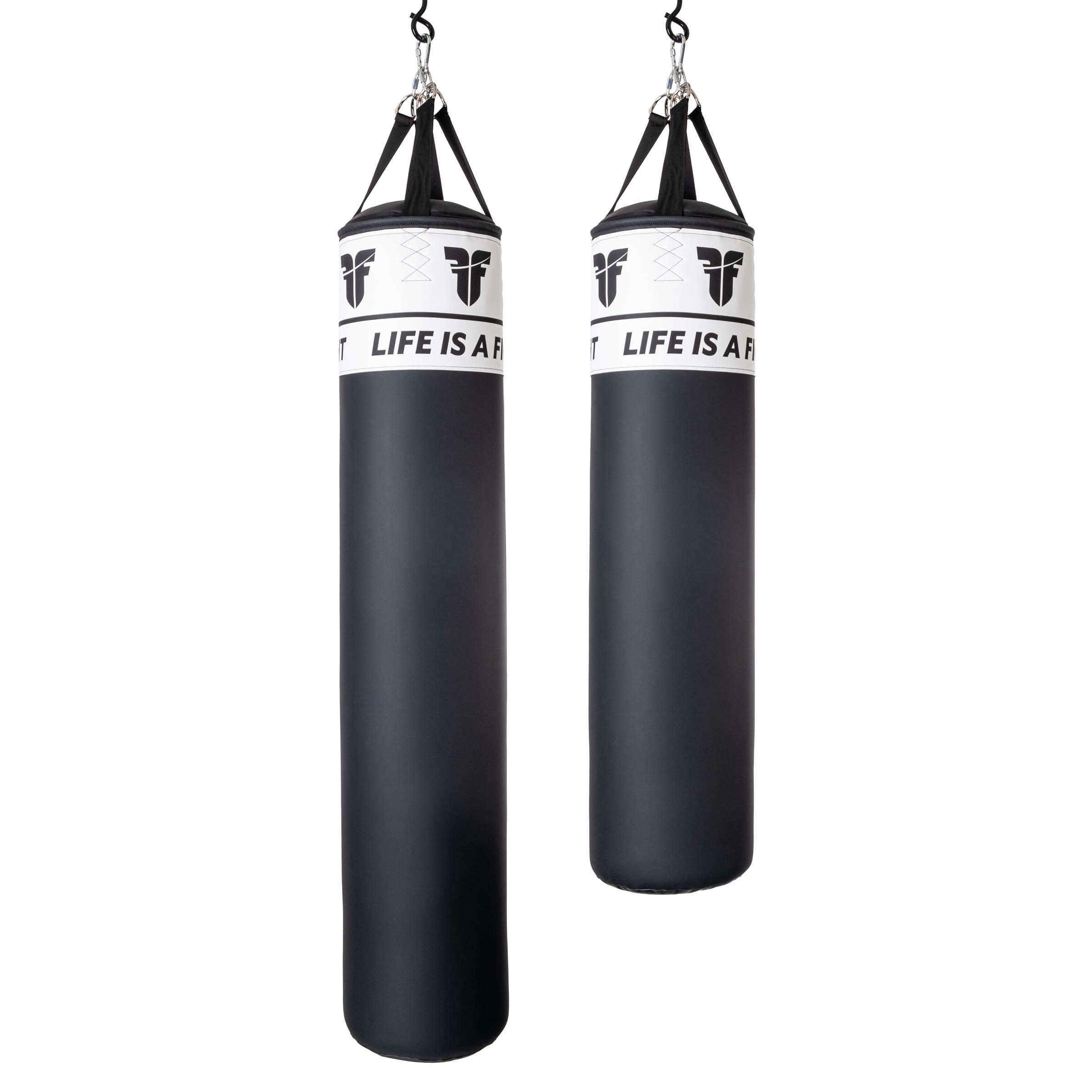 Sac de boxe Fighter Fitness 120 à 150 cm, noir/blanc - Fighter Sport