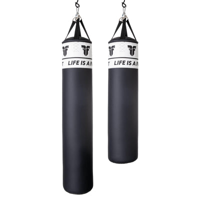Sac de boxe Fighter Fitness 120 à 150 cm, noir/blanc - Fighter Sport