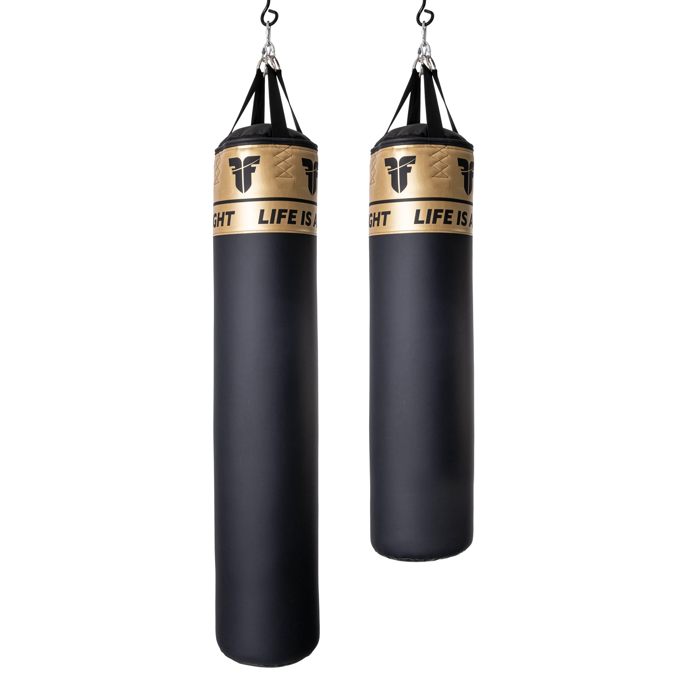 Sac de boxe Fighter Fitness 120 à 150 cm, noir/doré - Fighter Sport