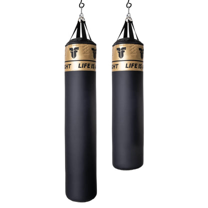 Sac de boxe Fighter Fitness 120 à 150 cm, noir/doré - Fighter Sport