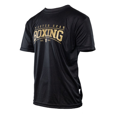 T-shirt Boxing Fighter noir - FTSH-02BLBX - Fighter Sport