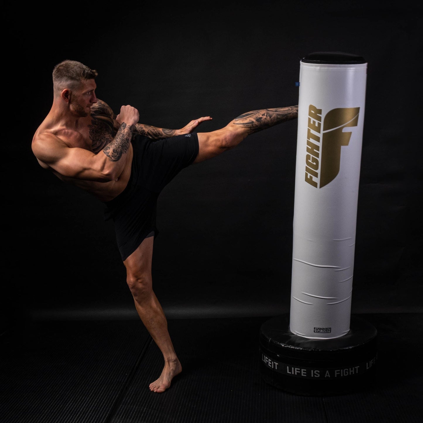 Sac de boxe autoportant Fighter Classic - kaki/noir, FSBF-EV-1002