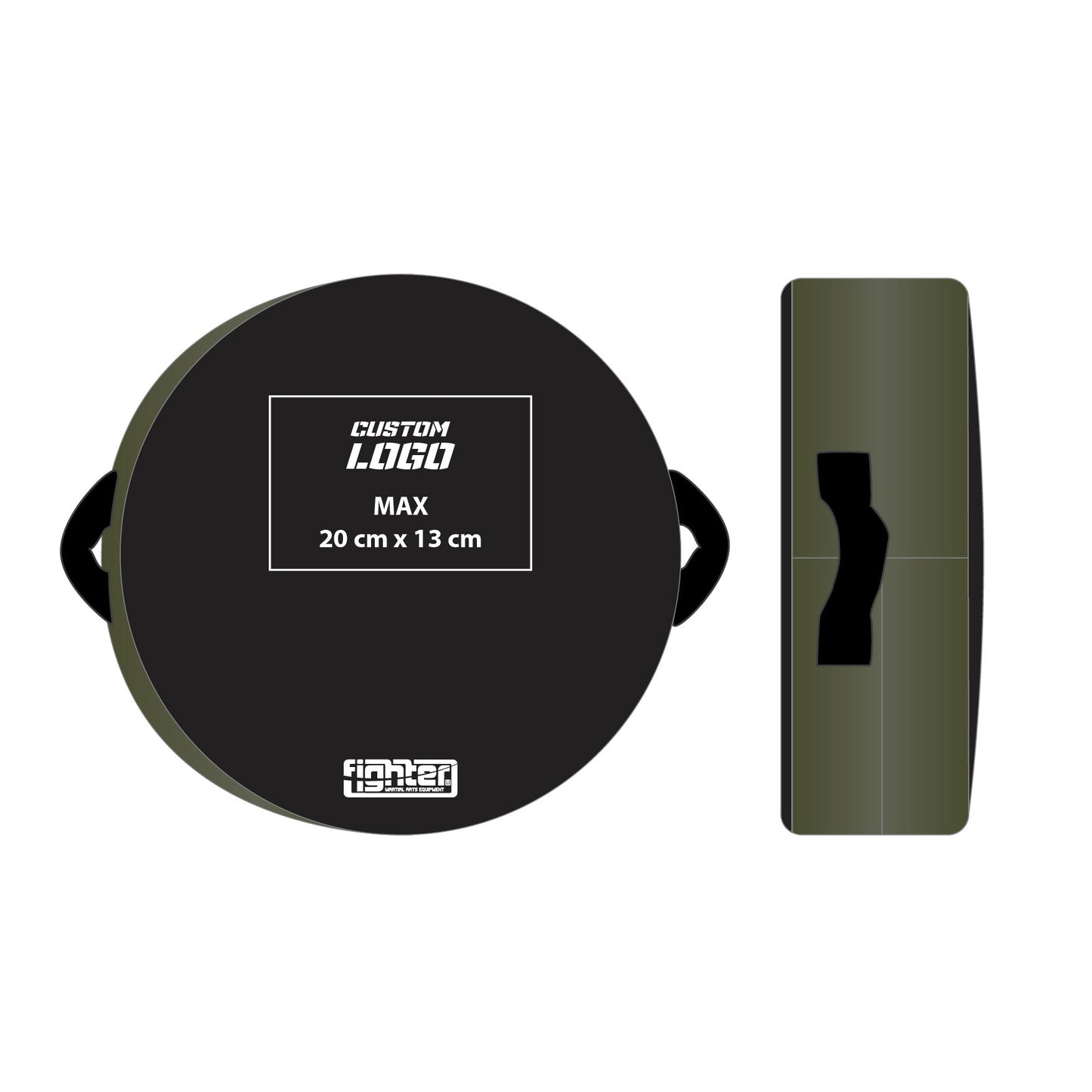 Bouclier rond Fighter - Logo personnalisé