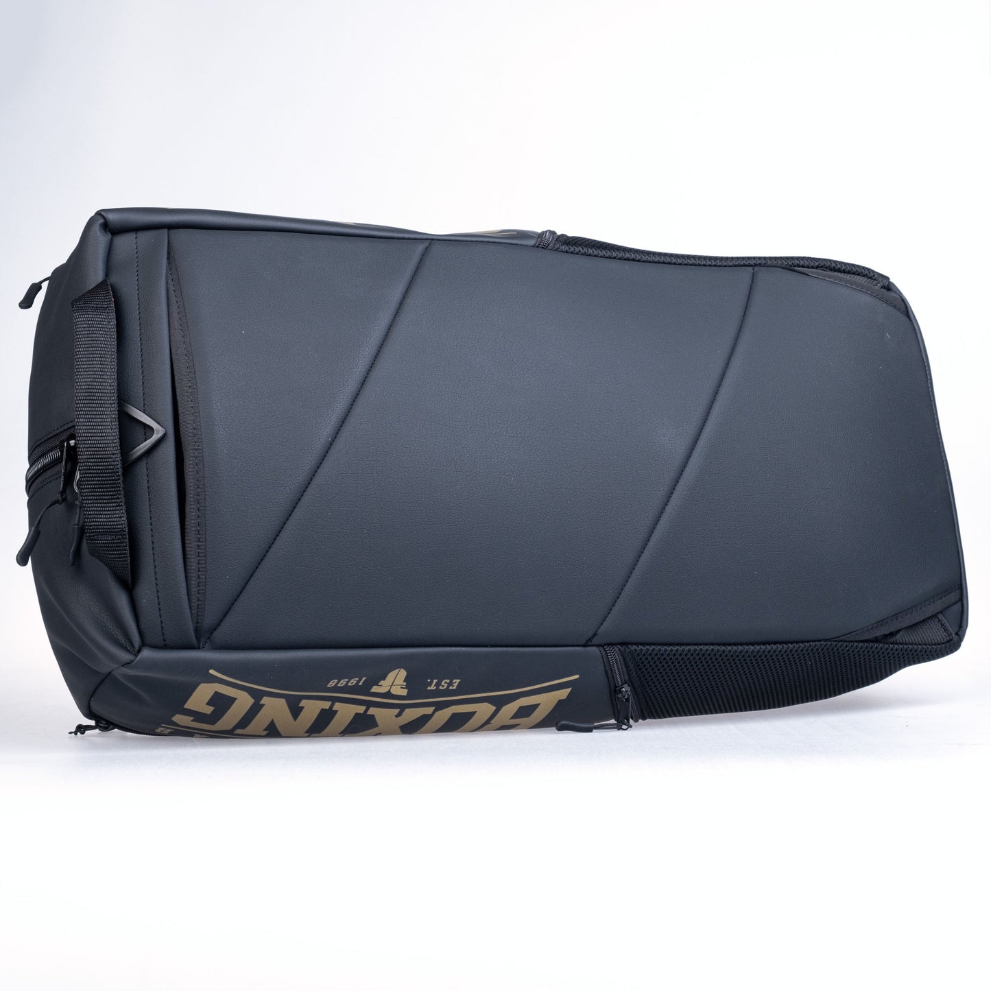 Sac de sport de boxe Fighter noir/doré similicuir