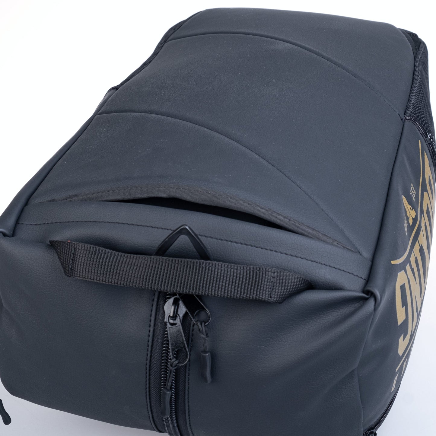 Sac de sport de boxe Fighter noir/doré similicuir