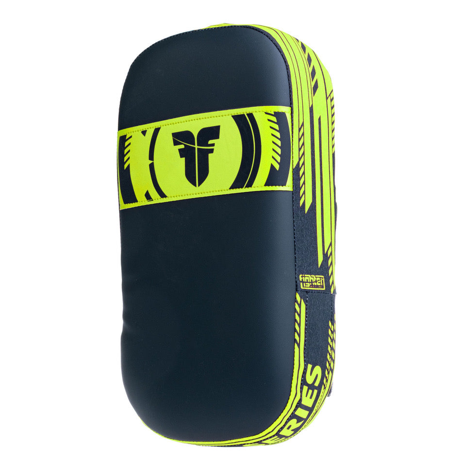Bouclier de combat thaïlandais MAXI - Série Power - noir/jaune fluo - Fighter Sport