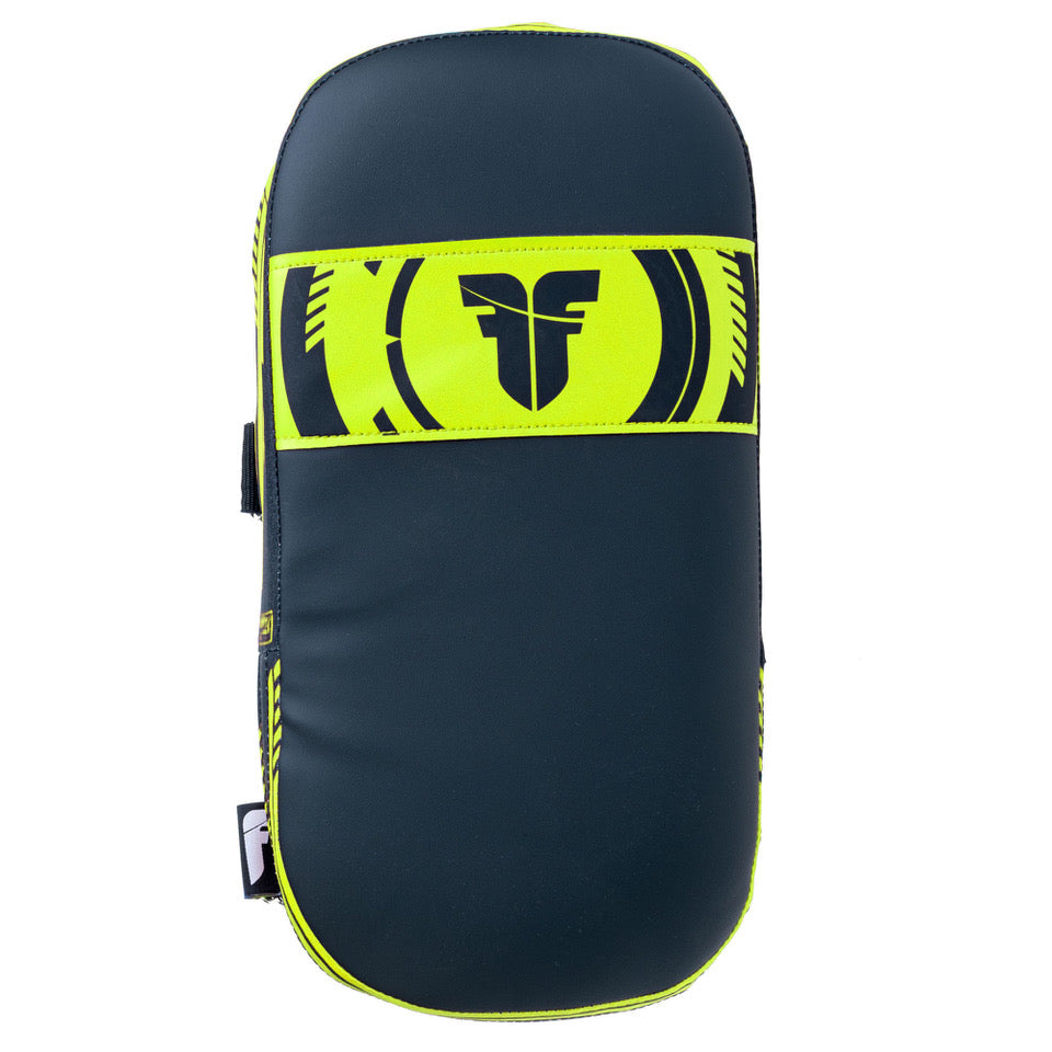 Bouclier de combat thaïlandais MAXI - Série Power - noir/jaune fluo - Fighter Sport