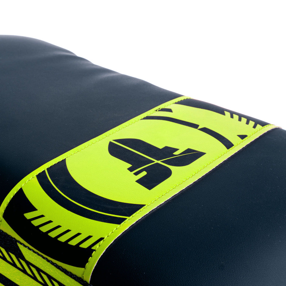 Bouclier de combat thaïlandais MAXI - Série Power - noir/jaune fluo - Fighter Sport