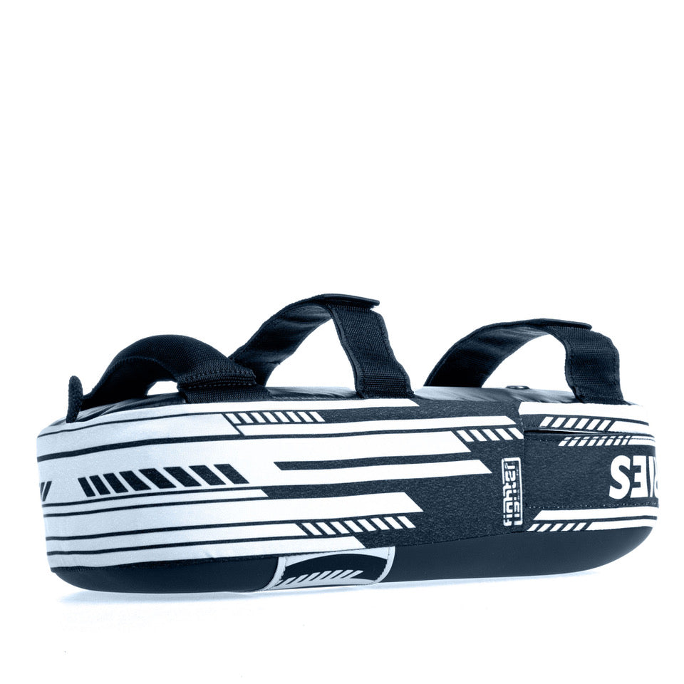 Bouclier de combat thaïlandais MAXI - Série Power - noir/blanc - Fighter Sport