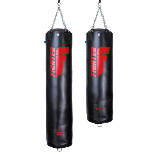 Sac de boxe Fighter Professional 150 et 180 cm, diamètre 36 cm - noir/rouge