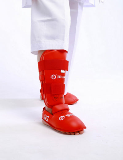 BestSport  Protège-tibia et cou-de-pied karaté
